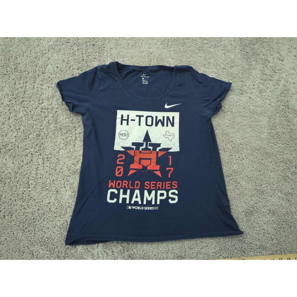 Houston Astros T Shirt Womens M H-Town 2017 World Series Champs MLB The Nike Tee